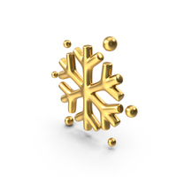 Frosty Snowflake Weather Gold Icon PNG & PSD Images