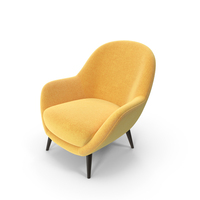 Yellow Mad Queen Armchair PNG & PSD Images