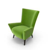 Green Elsa Wingback Armchair PNG & PSD Images