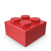 Red Plastic Building Block PNG & PSD Images