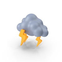 Stormy Weather Lightning Cartoon PNG & PSD Images