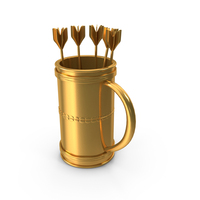 Love Archery Arrow Bag Icon Gold PNG & PSD Images
