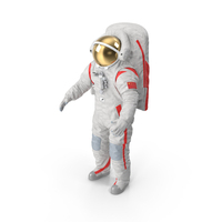 Empty China Lunar Mission Spacesuit A-pose PNG & PSD Images