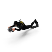 Diver with Underwater Camera Housing PNG & PSD Images