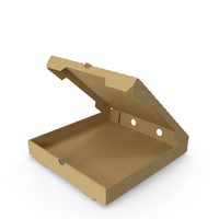 Open Pizza Box With Cartoon Design PNG & PSD Images