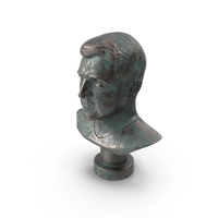 Antique Verdigris Bronze Bust Zelensky PNG & PSD Images