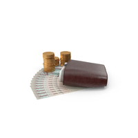 Closed Wallet United Arab Emirates 1000 DIRHAMS Money Bill Coins PNG & PSD Images