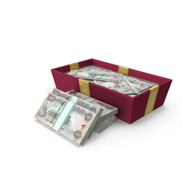 Gift Box Full Of United Arab Emirates 1000 DIRHAMS Money Notes PNG & PSD Images