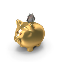 Golden Piggy Bank Save United Arab Emirates 1000 DIRHAMS PNG & PSD Images