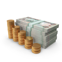 Tax Pay United Arab Emirates 1000 DIRHAMS Money Notes Lots Gold Coins PNG & PSD Images