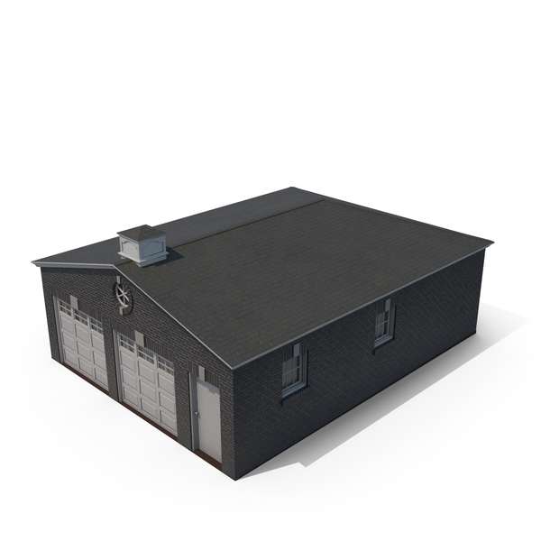 Brick Garage With Two Gates PNG & PSD Images