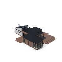 Contemporary House with Private Garage PNG & PSD Images