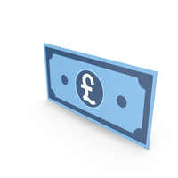 Cartoon British Pound Blue Money PNG & PSD Images