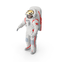 China Lunar Mission Spacesuit with Astronaut A-Pose PNG & PSD Images