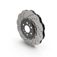 Drilled and Slotted Performance Brake Disc PNG & PSD Images