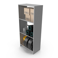 Garage Storage Rack with Boxes PNG & PSD Images