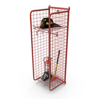 Fire Department Wall Locker with Gear PNG & PSD Images