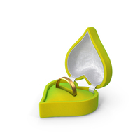 Gold Band Ring In Heart Shaped Box PNG & PSD Images