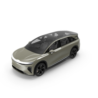 Lucid Gravity 2024 Electric SUV Olive Color Simplified PNG & PSD Images