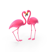 Flamingos In Love PNG & PSD Images