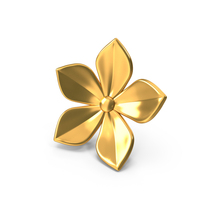 Vinca Flower Icon Gold PNG & PSD Images