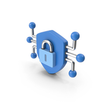 Cybersecurity Network Shield Icon PNG & PSD Images