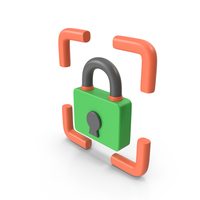 Targeted Security Lock Icon PNG & PSD Images