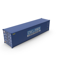 Cargo Container Blue PNG & PSD Images