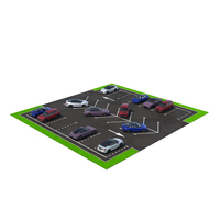 Street Level Parking With Vehicles With Car Fur PNG & PSD Images