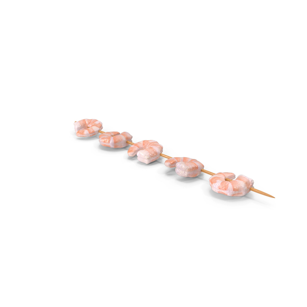 Shrimps on Wooden Skewer PNG & PSD Images