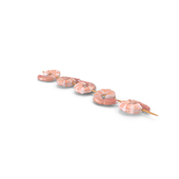 Shrimps with Tails on Wooden Skewer PNG & PSD Images