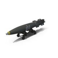 Unguided Air Bomb On Support Cart PNG & PSD Images