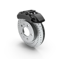 Ventilated Performance Rotor Black Caliper PNG & PSD Images