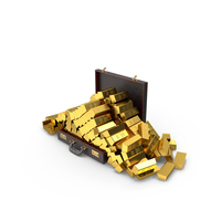 Briefcase With Gold Bars PNG & PSD Images