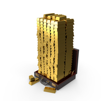 Briefcase With Gold Bars PNG & PSD Images
