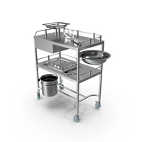 Medical Cart with Obstetrical Forceps and Instruments PNG & PSD Images