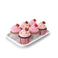 Cupcakes On A Tray PNG & PSD Images