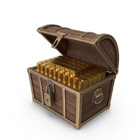 Treasure Box With Gold Coins Lot PNG & PSD Images
