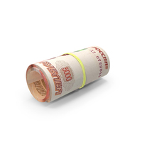 Bill Russian 5000 Rubles Rolled PNG & PSD Images