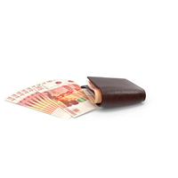 Brown Wallet Close Russian 5000 Rubles Money Bill PNG & PSD Images