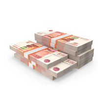Currency Russian 5000 Rubles Lots Six Bill Money PNG & PSD Images