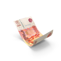 Falling Russian 5000 Rubles Money Notes Currency Note PNG & PSD Images