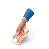 Giving Russian 5000 Rubles Money Bill Hand Hold PNG & PSD Images