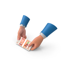 Giving Russian 5000 Rubles Money Lot Bill Hand Hold PNG & PSD Images