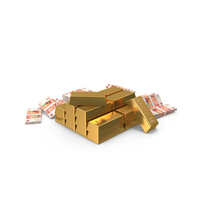 Gold Russian 5000 Rubless Lots Money PNG & PSD Images