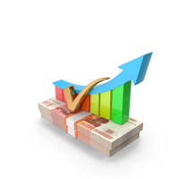 Growth Arrow Russian 5000 Rubles Money Notes Currency PNG & PSD Images