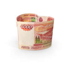 Heart Shape Russian 5000 Rubles Note PNG & PSD Images
