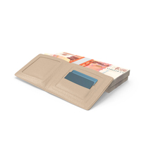 Leather Wallet Bill Russian 5000 Rubles Money Bills PNG & PSD Images