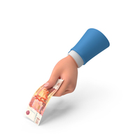 Left hand Giving Russian 5000 Rubles Note Money PNG & PSD Images