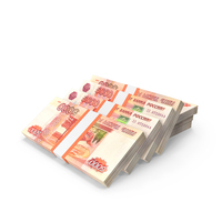 Lots Ground Russian 5000 Rubles Money Notes PNG & PSD Images